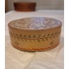 Antique spån æske med påskemotiv, mål: 13 x 4,5 cm.