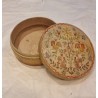 Antique spån æske med påskemotiv, mål: 13 x 4,5 cm.