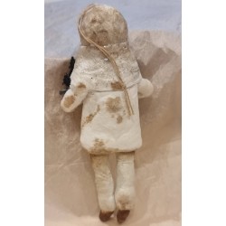 Vatpynt, dukke med antikt bisquit hoved og Schwibbogen, h: 13 cm.