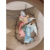 Antikt tinsel pynt med engle, h: 11 cm.