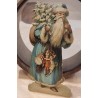 Stor Antik julemand i Pap/Glansbillede fra 1880, h: 24 cm.