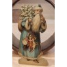 Tall Antique Santa in cardboard/Scrap, from 1880, h: 24 cm.