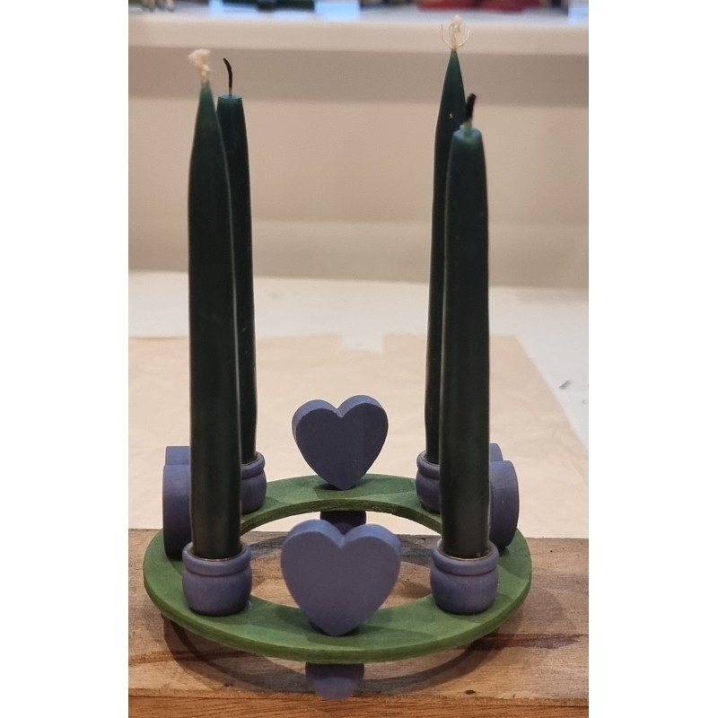 Old swedish advent stage, h: 5 cm, Ø: 11 cm. (small)