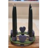 Old swedish advent stage, h: 5 cm, Ø: 11 cm. (small)