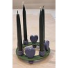 Old swedish advent stage, h: 5 cm, Ø: 11 cm. (small)