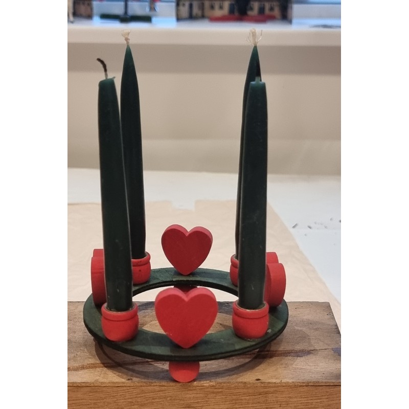 Svensk gammel adventsstage, h: 5 cm, Ø: 11 cm (mindre)