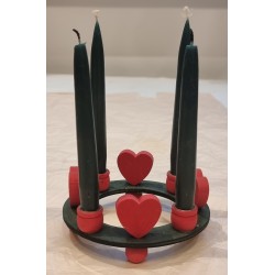 Svensk gammel adventsstage, h: 5 cm, Ø: 11 cm (mindre)