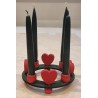 Old swedish advent stage, h: 5 cm, Ø: 11 cm. (small)