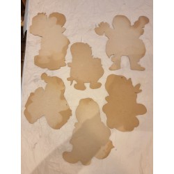 6 old tall Clante elves, h: 23,5 - 17 cm.