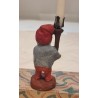 Antique plaster elf/gnom with candleholder, h: 10,5 cm.