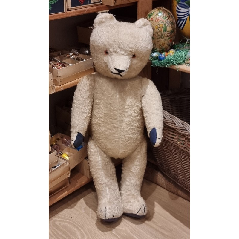 Gammel lys Holstebro bamse (1945 - 1961), h: 70 cm.