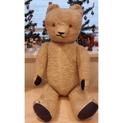 Gammel lys Holstebro bamse (1945 - 1961), h: 70 cm.
