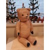 Gammel lyserød Holstebro bamse (1945 - 1961), h: 60 cm.