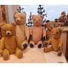 Old Teddy bear, pink, Holstebro (1945 - 1961 ), h: 60 cm.