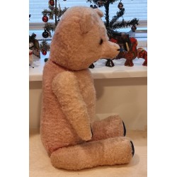 Gammel lyserød Holstebro bamse (1945 - 1961), h: 60 cm.