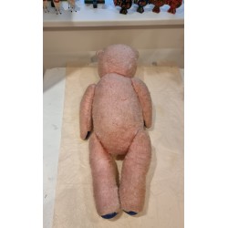 Gammel lyserød Holstebro bamse (1945 - 1961), h: 60 cm.