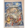 Gammel julekalender, mål: 20 x 27,5 cm.