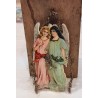 Antique tinsel ornament with angels, h: 13 cm.