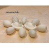 7 antique nest egg in opaline glass, h: 7 cm. (7x)