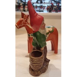 Tall ceramic elf/gnom with a bowl, h: 31 cm.