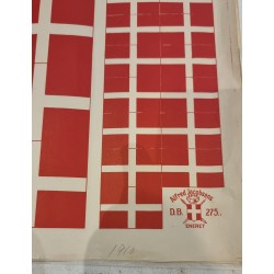 2 gamle helark, 1910, Alfred Jacobsen, Dannebrogsflag, mål: 34 x 44 cm. (2stk)
