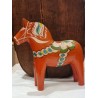 Stor gammel Dalar hest, h: 25 cm.