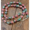 Antique glass ornament, Garland, colored ornaments, l: 100 cm.