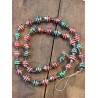 Antique glass ornament, Garland, colored ornaments, l: 100 cm.