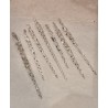 Antikt glaspynt, istapper, l. 11 - 7,5 cm. (7stk.)