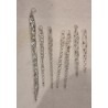 Antikt glaspynt, istapper, l: 13 - 6 cm. (7stk.)