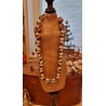 Antique glass ornament, silver garland with pattern, l: 52 cm.