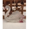Antique cardboard ornament, swan, size: 5,5 x 7,5 cm.