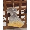 Antique cardboard ornament, mouse, h: 6 cm.