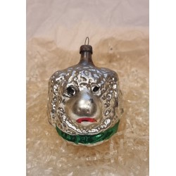 Antique glass ornament, dog...