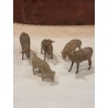 5 antikke får, h: 3,5 - 6 cm.