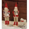 2 old elves/gnoms with bell and candle, h: 14 cm. (2x)