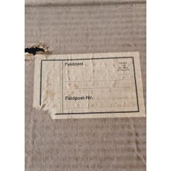 Gammel Feldpost kasse (1. eller 2. verdenskrig) mål: 25 x 25 x 9 cm.