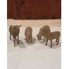 Antique sheep, 4 x, h: 6 - 3,5 cm.