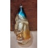 Antikt glaspynt, julemand med grangren, h: 8 cm.