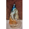 Antikt glaspynt, julemand med grangren, h: 8 cm.