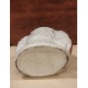 Antique piggy bank in faience, dog, h: 11 cm.
