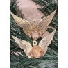 Angel hanger with antique Dresden wings/stone dust, size: 6,5 x 9,5 cm.