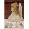 Antique scrap, angel, h: 15,5 cm.