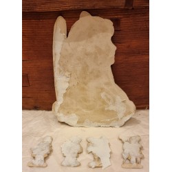 Antique scrap, angel, h: 15,5 cm.