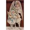Antique scrap from 1880, Angels, h: 16 cm.
