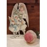 Antique scrap from 1880, Angels, h: 16 cm.