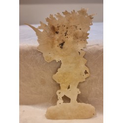 Antique scrap, 1880, angel with glitter, h: 13 cm.