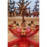 Gammel adventsstage fra Erzgebirge med 4 Wendt und Kühn engle, h: 27 cm, Ø: 34 cm.