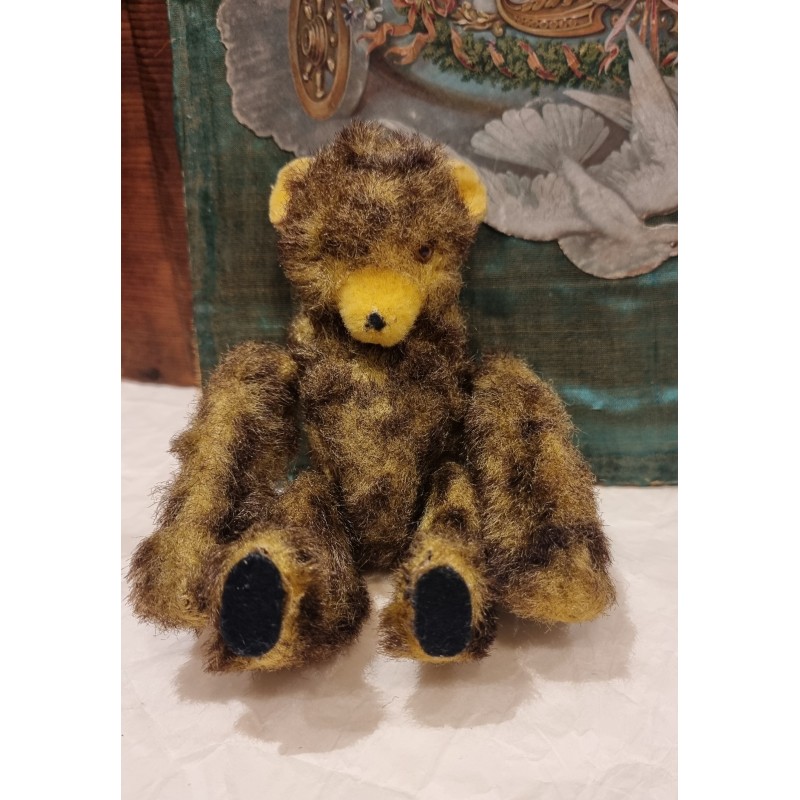 Gammel mekanisk bjørn, h: 18 cm.