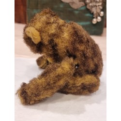Gammel mekanisk bjørn, h: 18 cm.